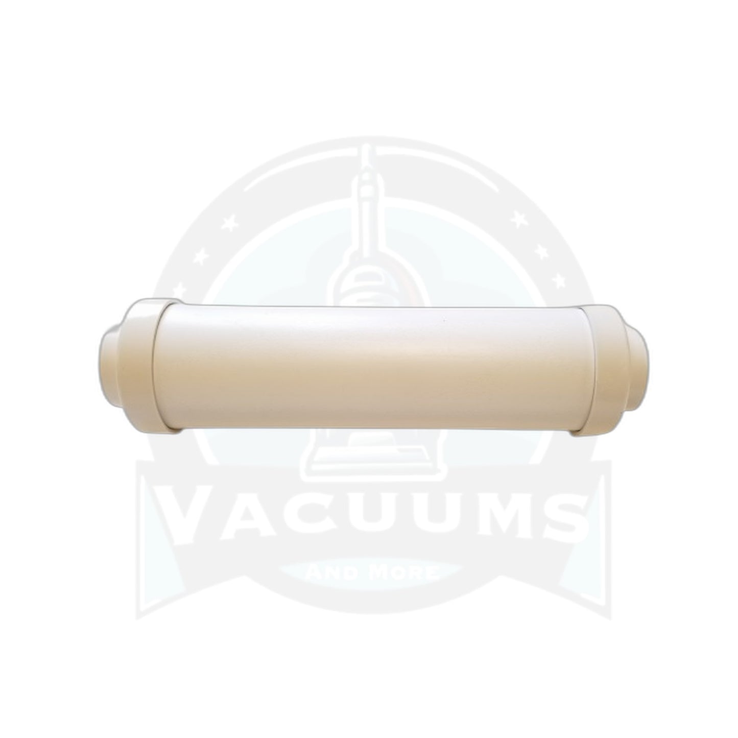Universal White Exhaust Muffler, 12" x 3" Cylindrical Vacuum Silencer