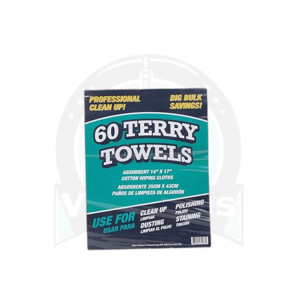 Fit All Terry Cloth Towels - White, 16 x 19 Inch, 10-Pack