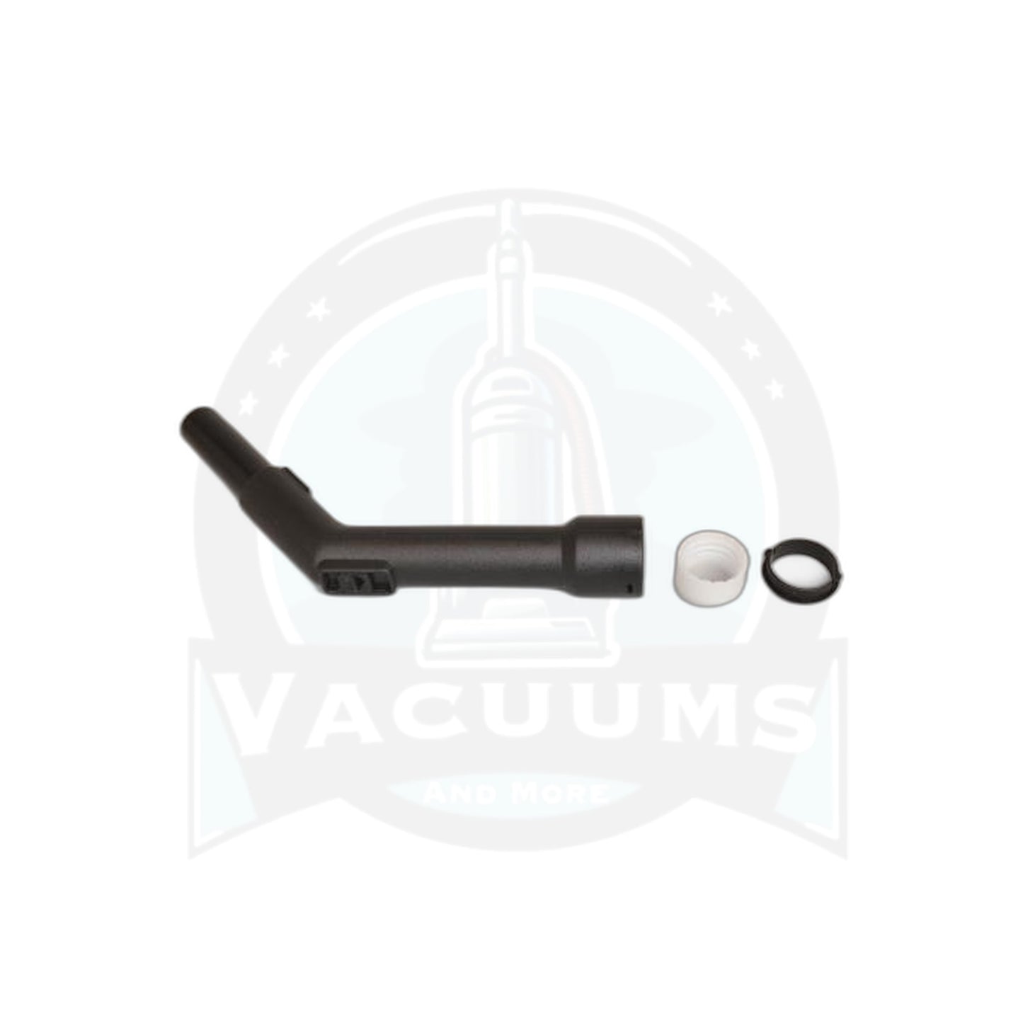 Curved Hose End with Repair Kit, 1-1/4", Black - Vacuums and More