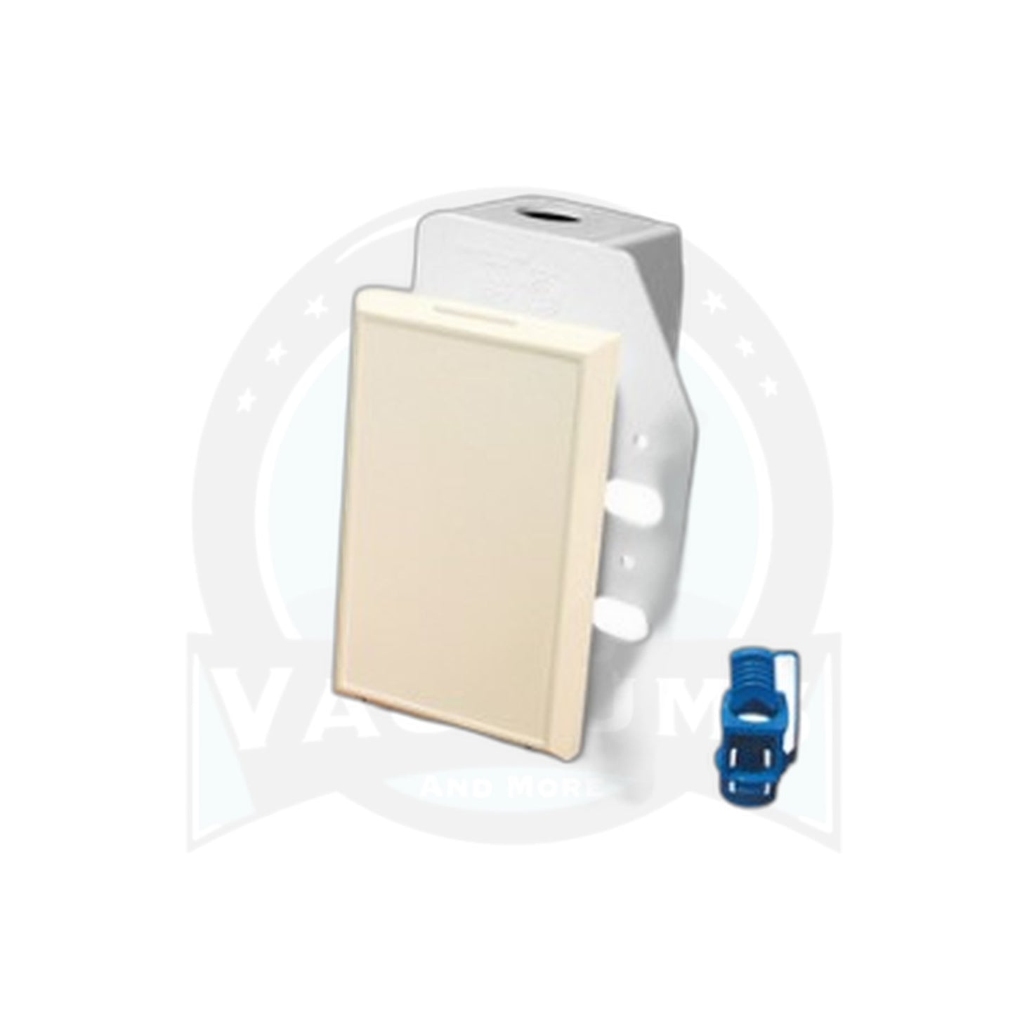 Hayden SuperValve Full-Door Central Vacuum Inlet, Reversible Flange, Almond
