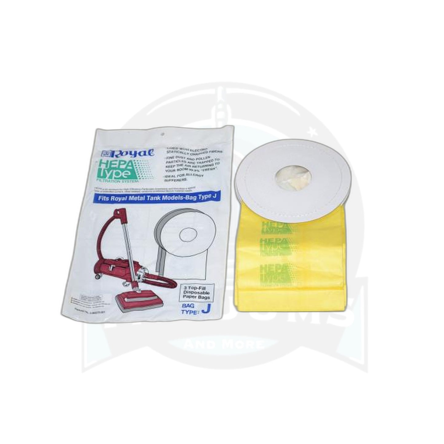 Royal Type J HEPA Paper Bags - Tank/Pony, 3 Pack - Royal