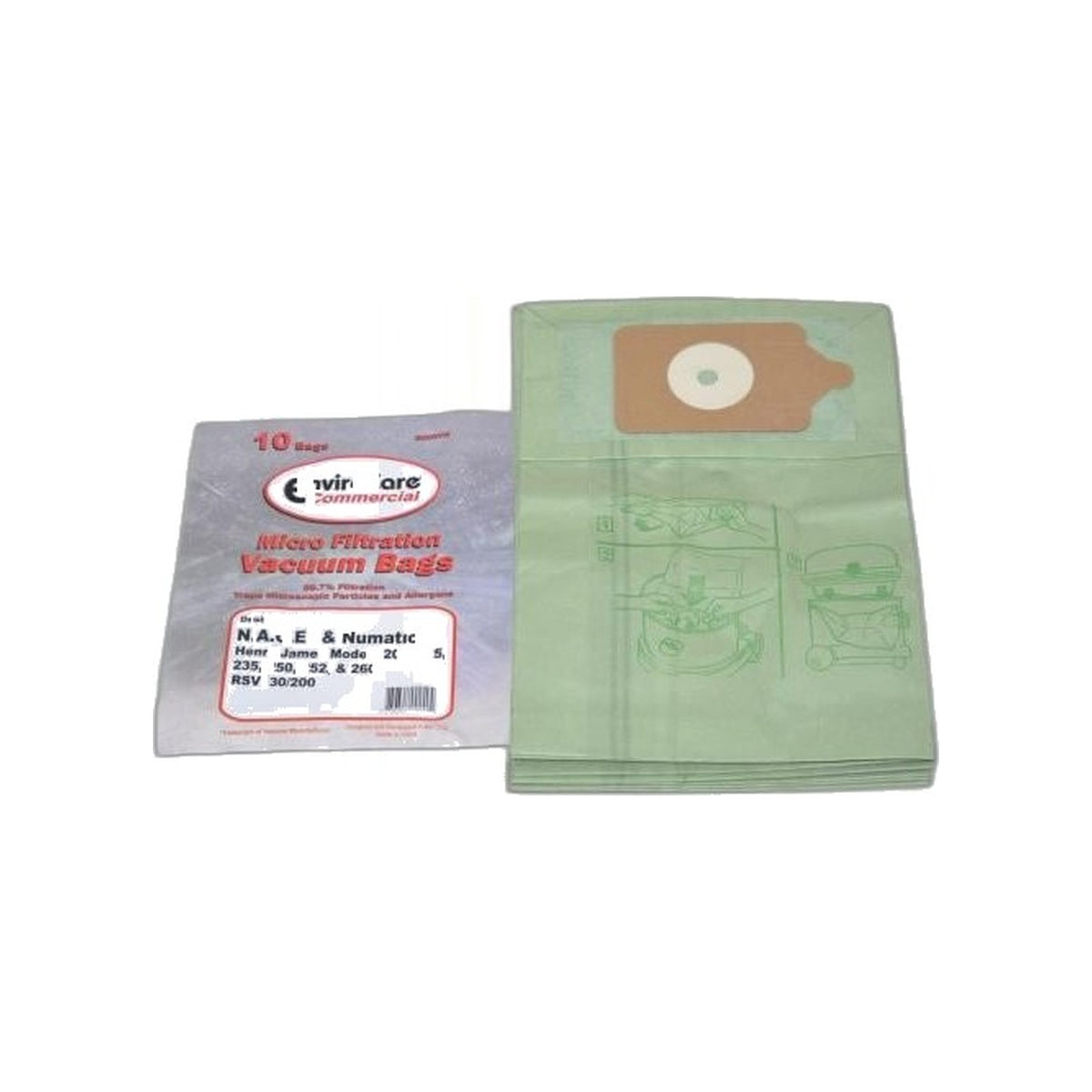 Numatic Henry/James/Hetty Canister Vacuum Bags - 10 Pack