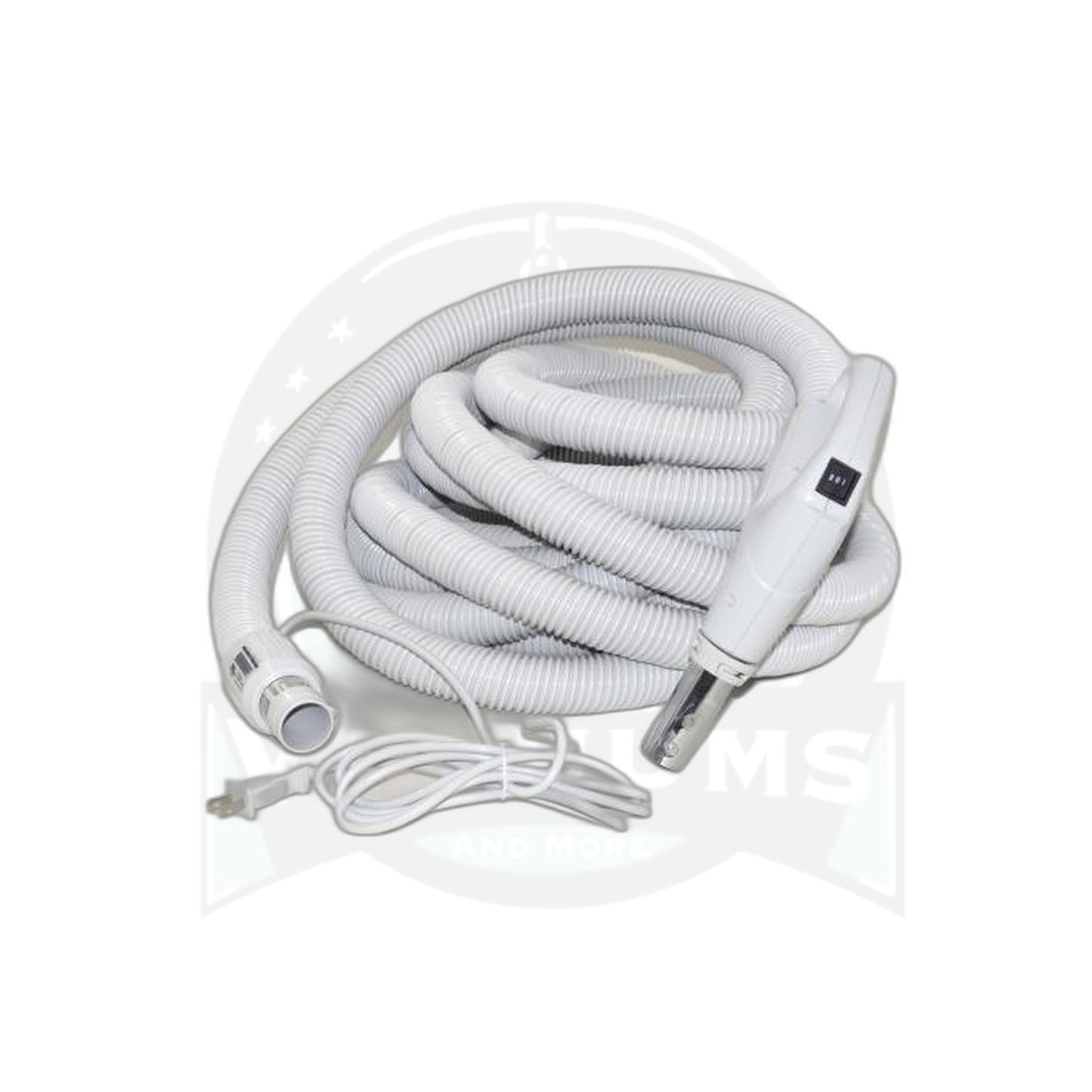 Plastiflex 35' Dual Voltage Crushproof Central Vacuum Hose with Pigtail Cord - Plastiflex