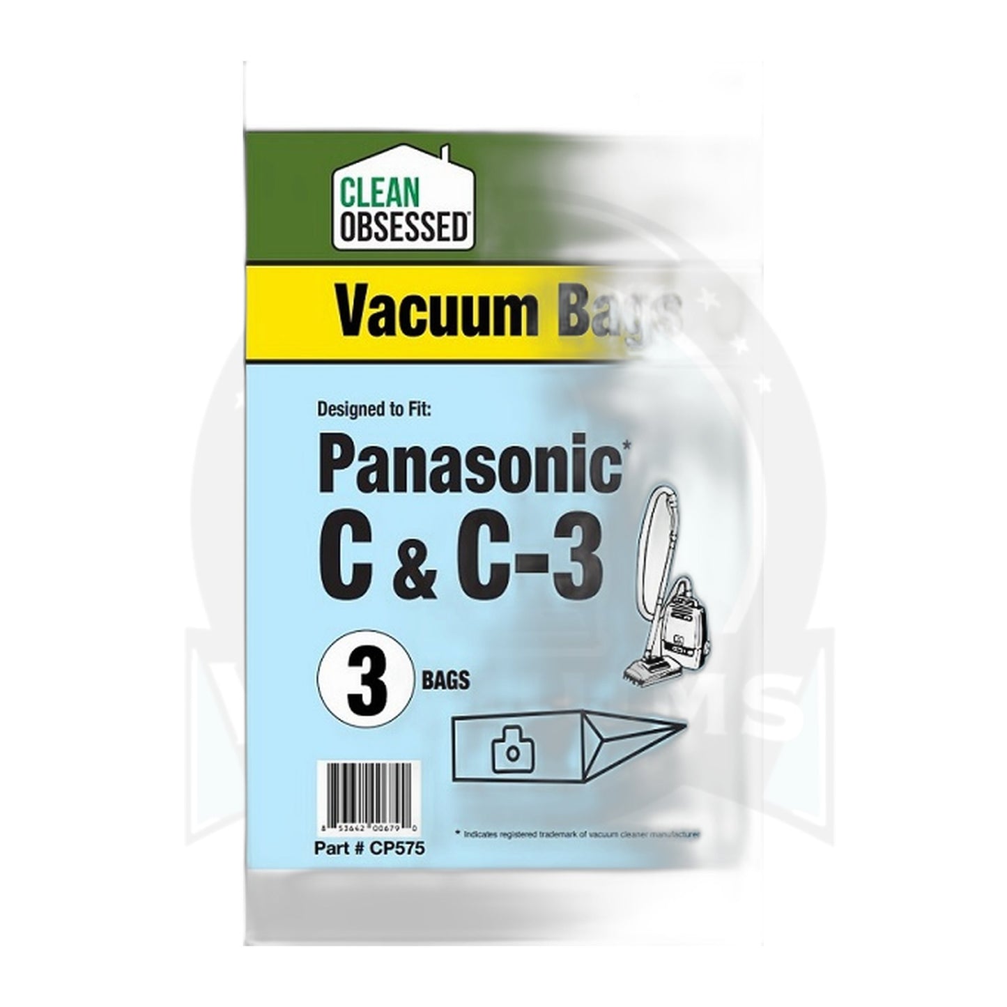 Clean Obsessed Panasonic Type C & C-3 Micro Paper Bags 3-Pack