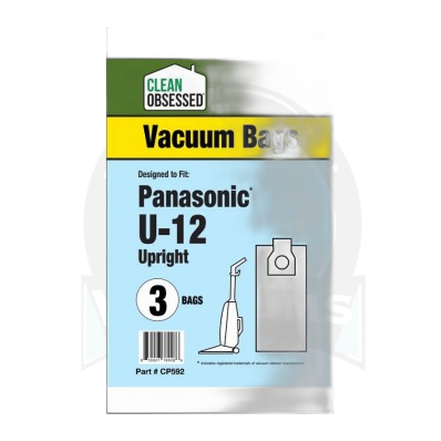 Clean Obsessed Panasonic Type U-12 Micro Paper Vacuum Bags (3-Pack)