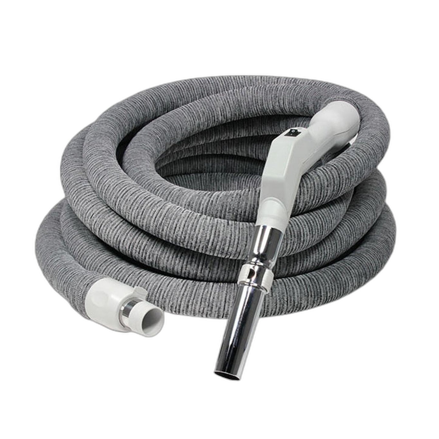 30 ft Low Voltage Central Vacuum Hose with Pre-Assembled Hose Sock