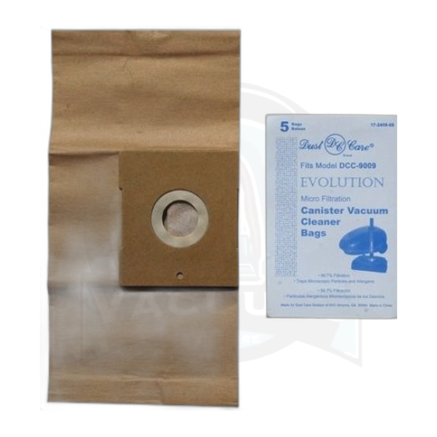 DustCare DCC-9009 Paper Vacuum Bags, 5-Pack