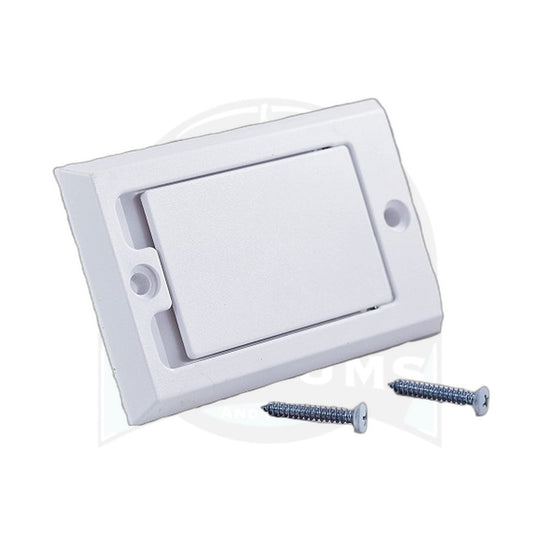 Hayden VacuLine Square Door Central Vacuum Inlet Valve, White