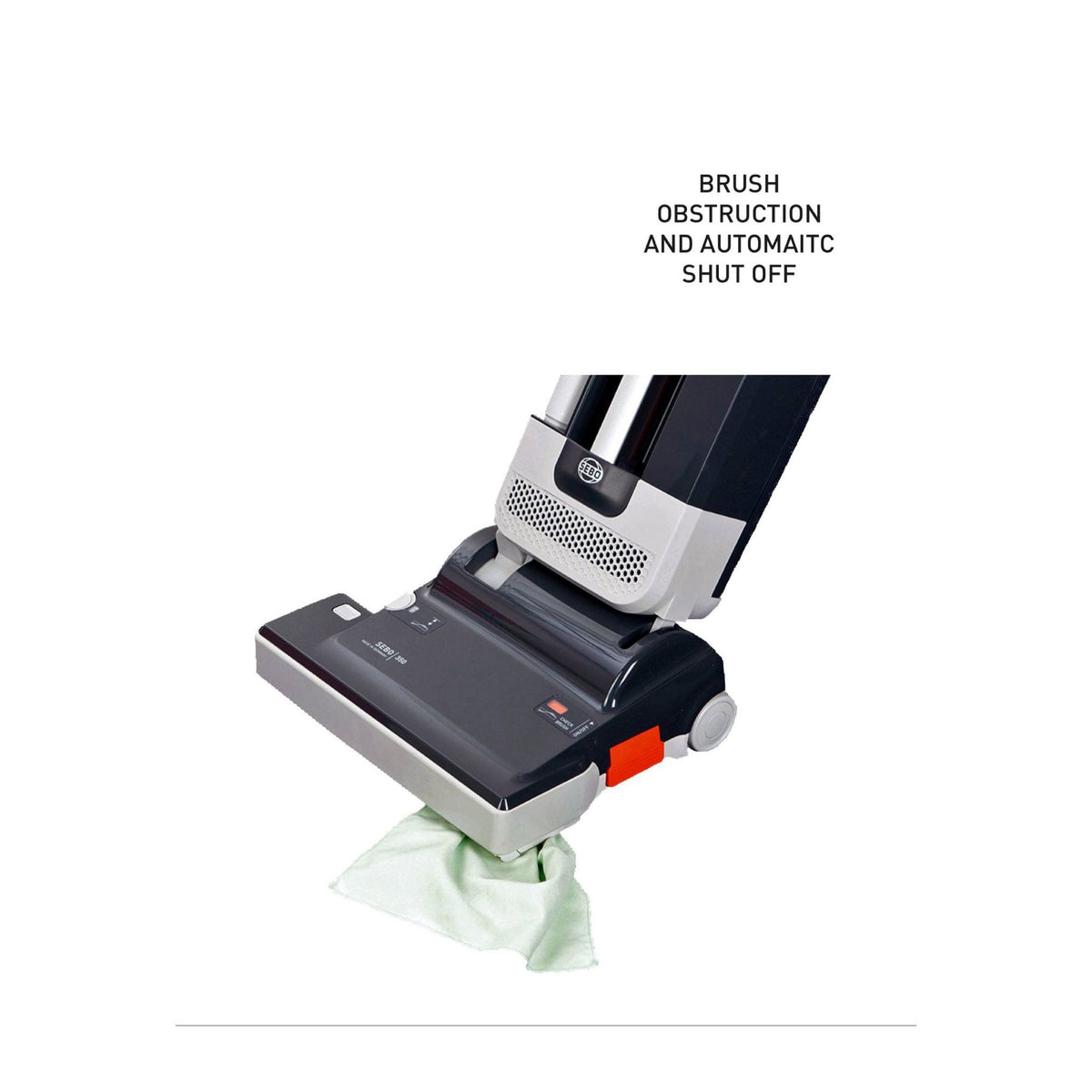SEBO 300 MECHANICAL Bagged Upright Vacuum, Light Gray and Gray Black