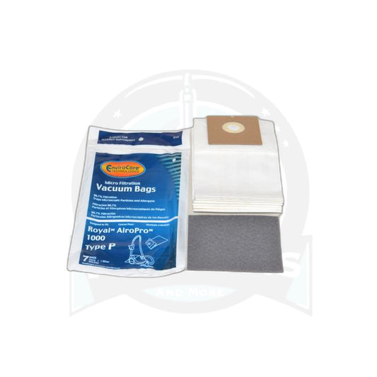 Royal RY1000 Canister Type P Micro Envirocare Paper Bags - 7+1 Pack - Royal