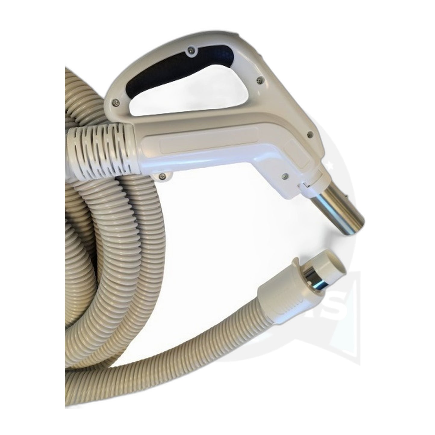 Jinhua 40 ft Low Volt Button-Lock Central Vacuum Hose, Ergonomic Gas-Pump Grip