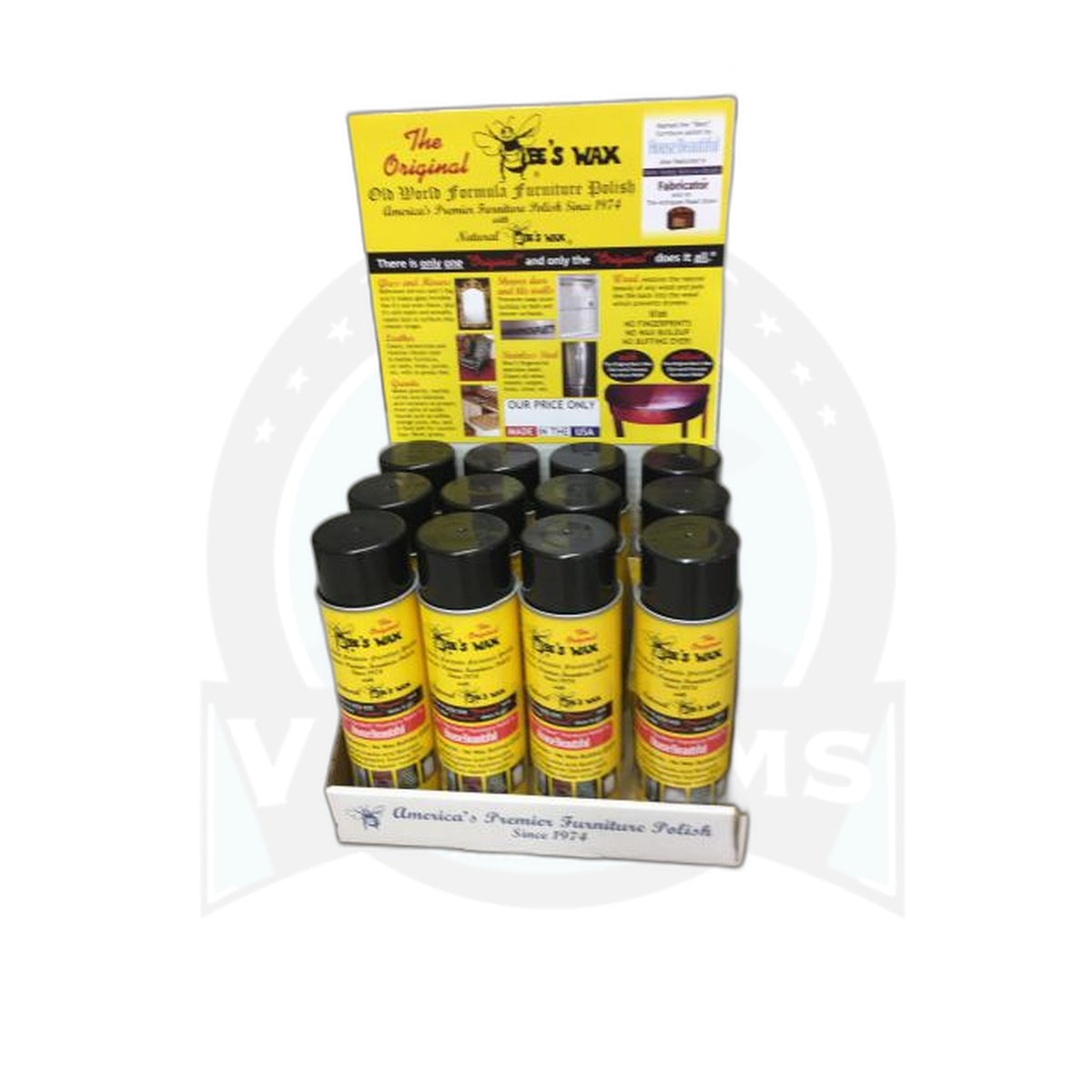 Bees Wax Furniture Polish Counter Display with Literature Book
