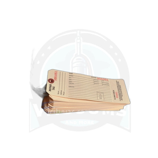 Vacuum Repair Tags with Wire - Single Copy (Sold in Multiples of 50) - Fit All