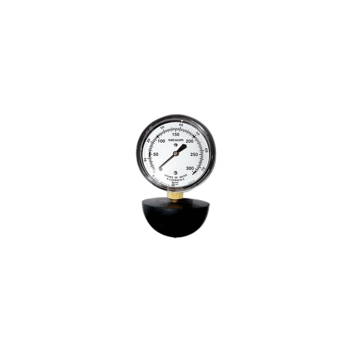 Central Vacuum Water-Lift Suction Gauge, 0-200 in H2O