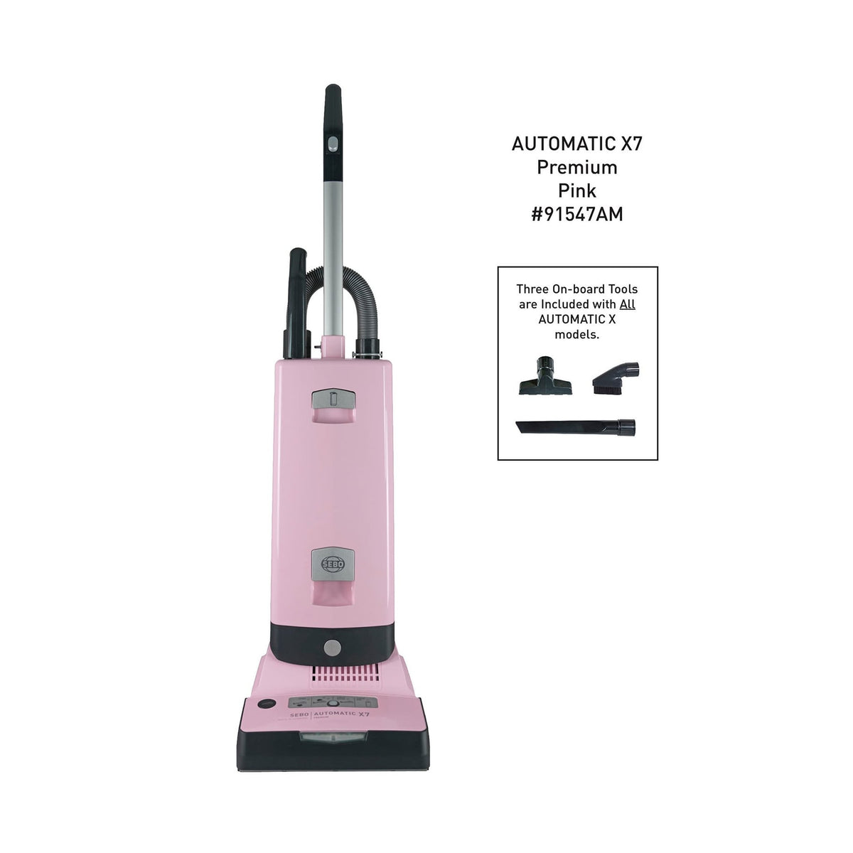 SEBO AUTOMATIC X7 Premium upright vacuum in Pink
