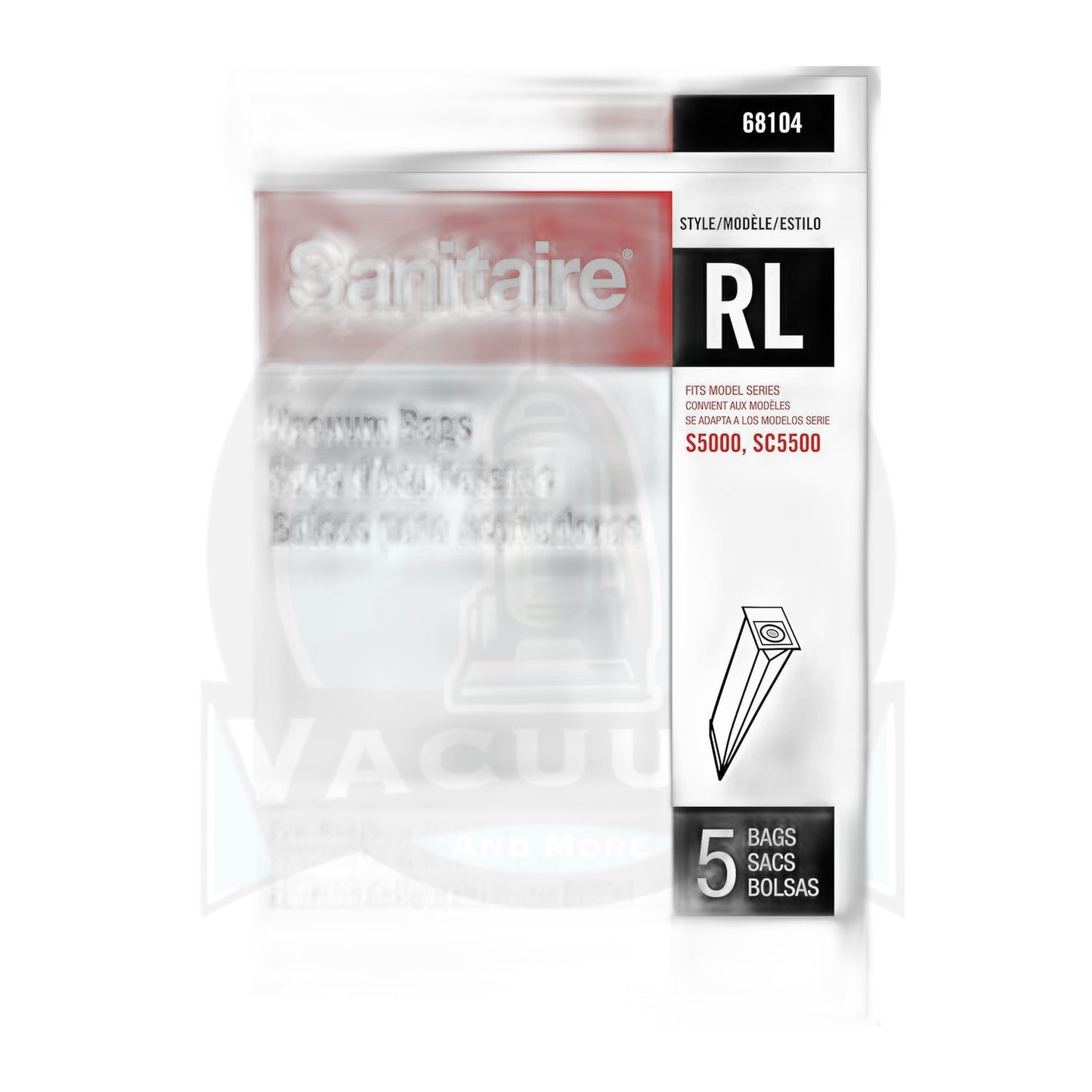 Eureka / Sanitaire Type RL Bags for SC5500A EON Upright, 5-Pack