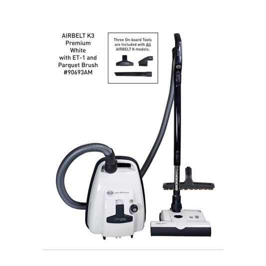SEBO AIRBELT K3 Premium canister vacuum in White