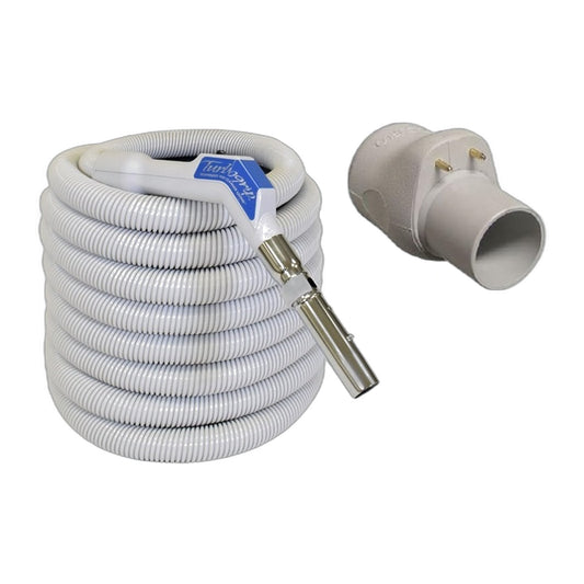 VacuFlo Turbo Grip 35 ft Low Volt Hose, Old-Style VF Button-Lock Wand