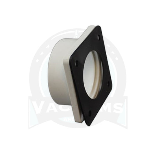 Vaculine Flanged Socket with Gasket, White - Central Vacuum (150/Case)