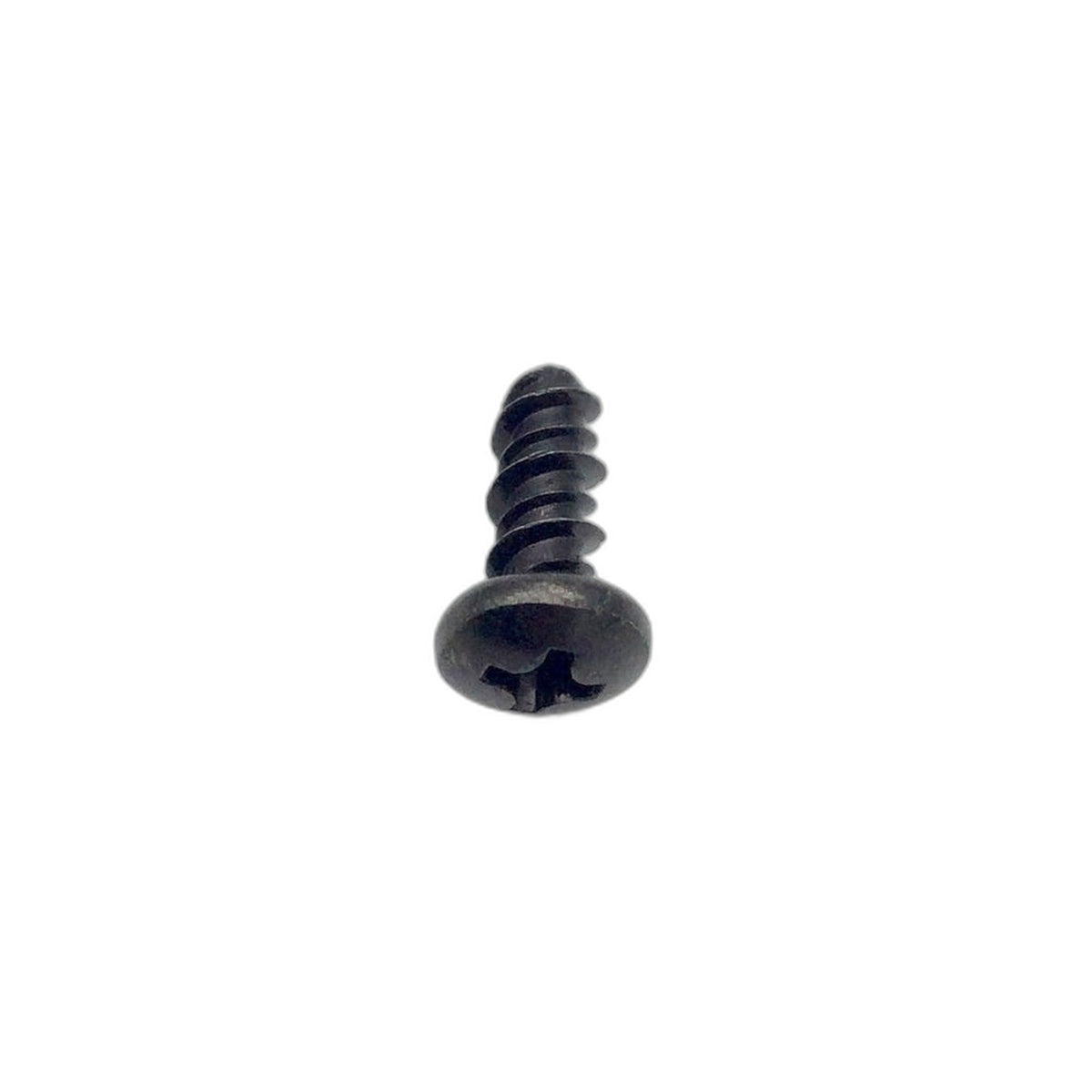 Black Serrated Pan Head Hi-Lo Screw, No. 8 x 7/16 in.
