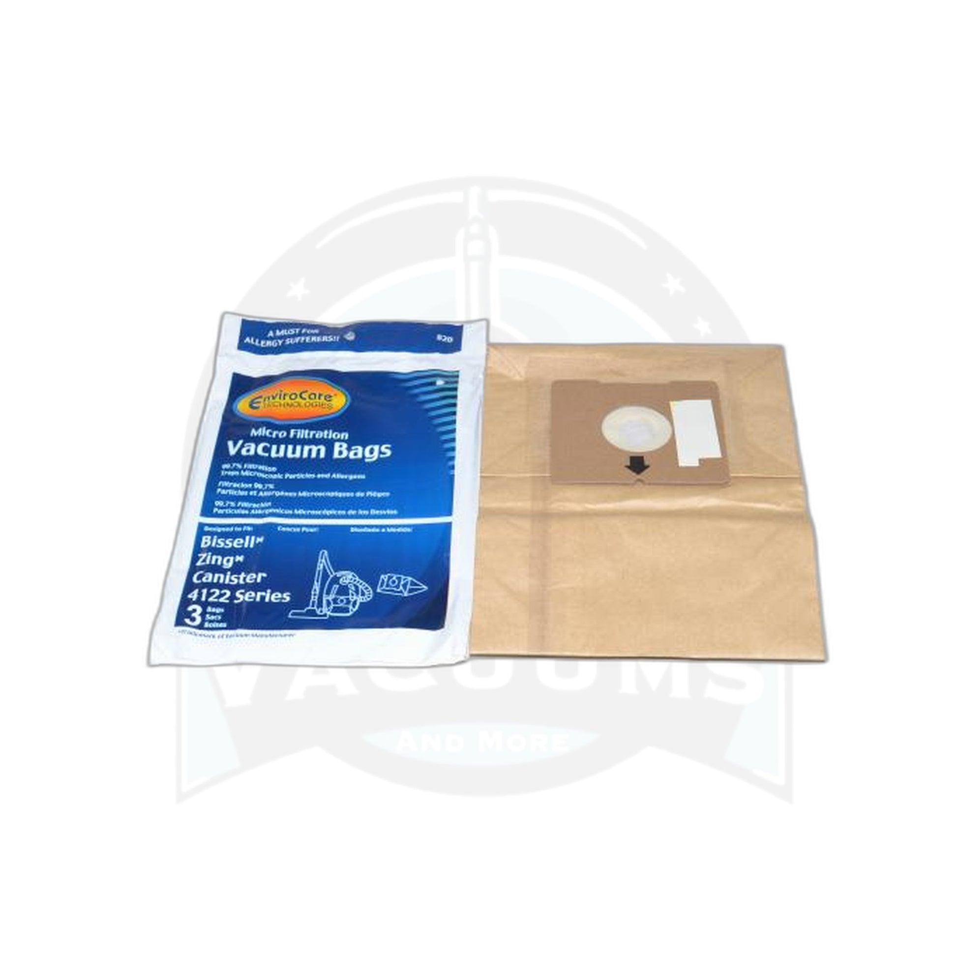 Paper Bags - Bissell Zing 4122 Series / PowerForce Canister, 3 Pack - Bissell