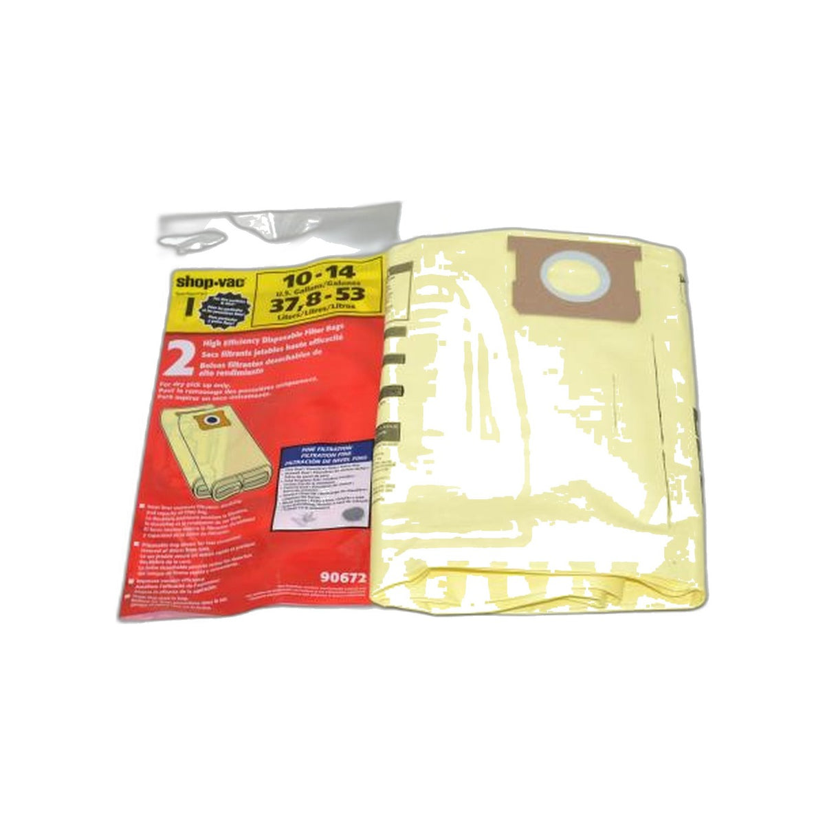 Shop-Vac High Efficiency Drywall Paper Bags - 10-14 Gallon, 2 Pack