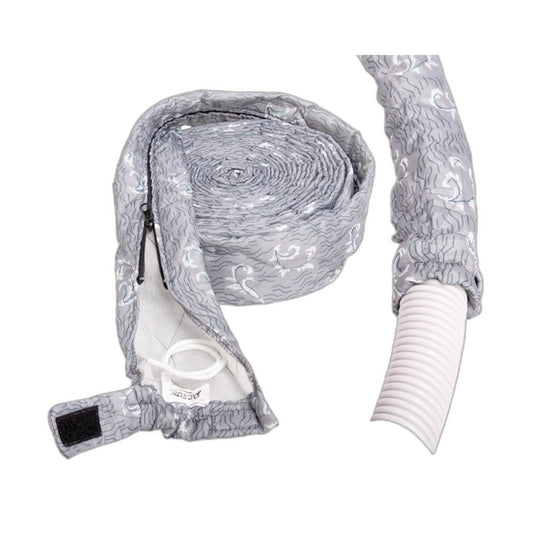 MD 30ft Zippered Central Vacuum Hose Sock Cover, Gray