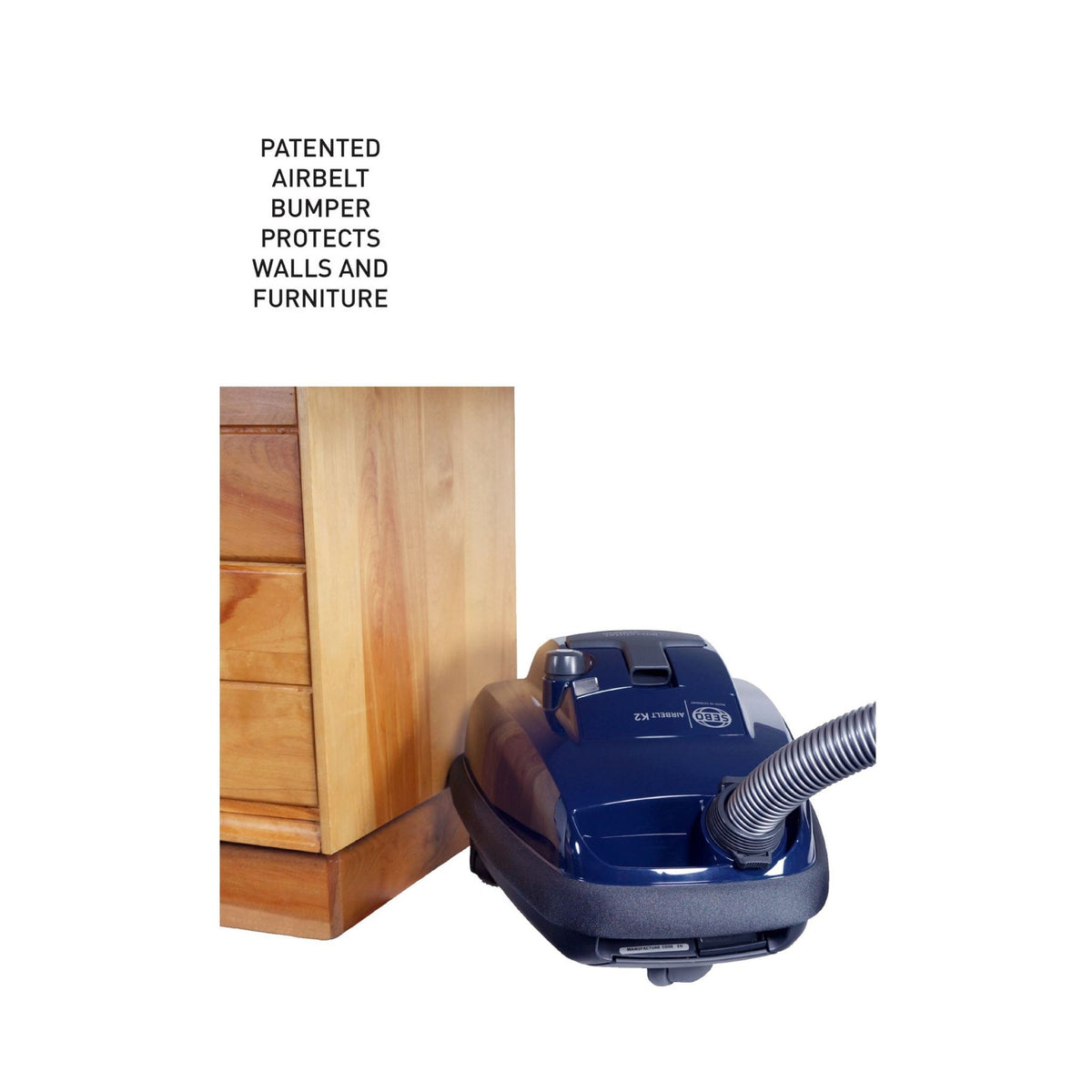 SEBO AIRBELT K2 Kombi Canister Vacuum with 8351GS Combination Nozzle — Dark Blue