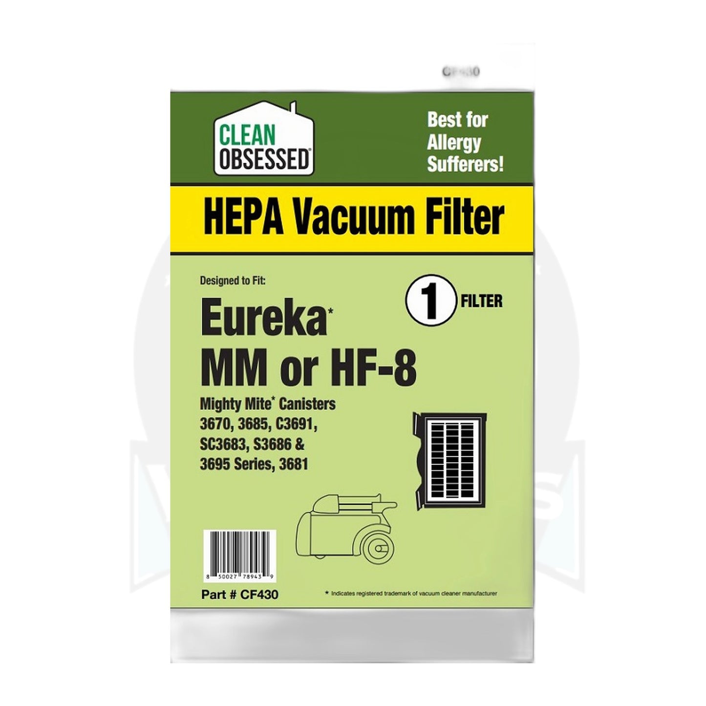 Eureka / Sanitaire Mighty Mite HF-8 HEPA Filter (Replacement)