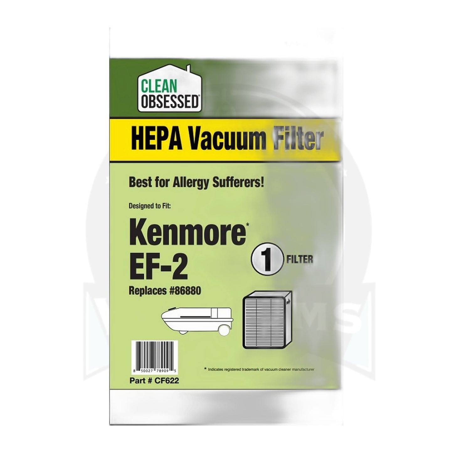 Clean Obsessed Kenmore EF-2 HEPA Filter w/ Charcoal (86880)