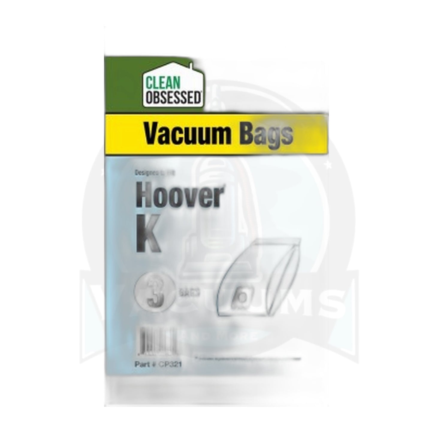Clean Obsessed Hoover Type K Micro Filtration Vacuum Bags, 3-Pack