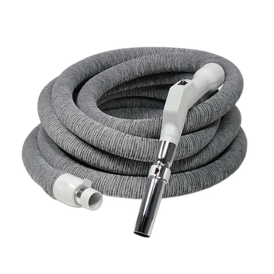 30 ft Low Voltage Central Vacuum Hose with Pre-Assembled Hose Sock