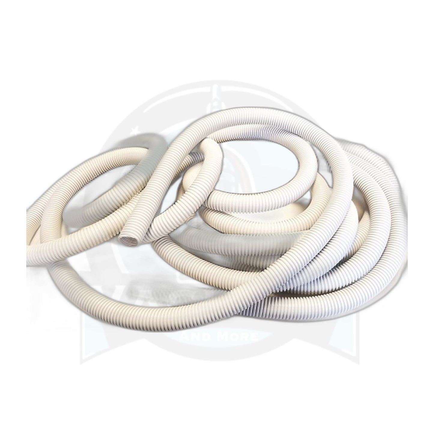 50 ft x 1-1/4" Crushproof Vacuum Hose, Light Grey - Premium Grade
