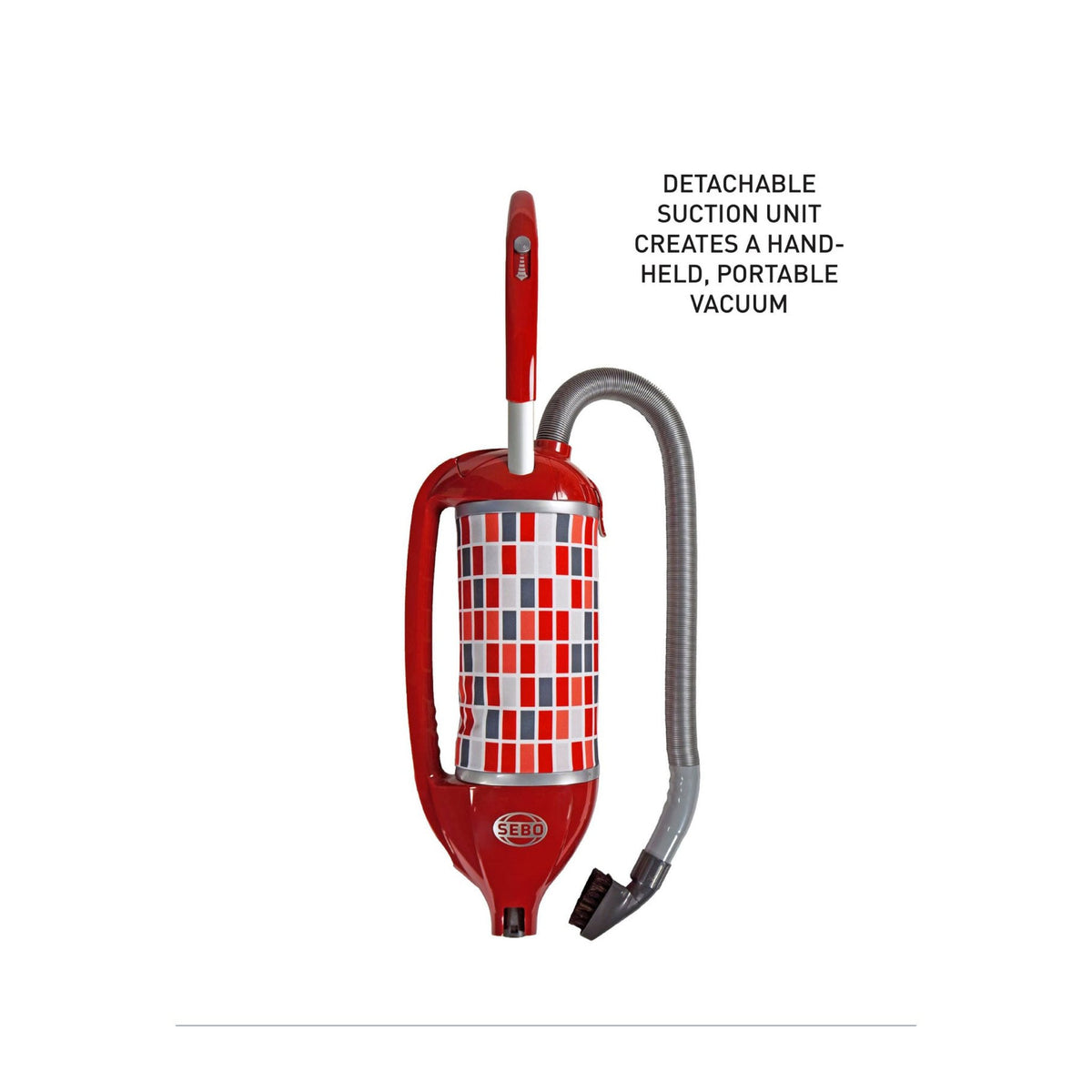 SEBO FELIX Premium Upright Vacuum with ET-1 Power Head and Parquet Brush, Rosso Red