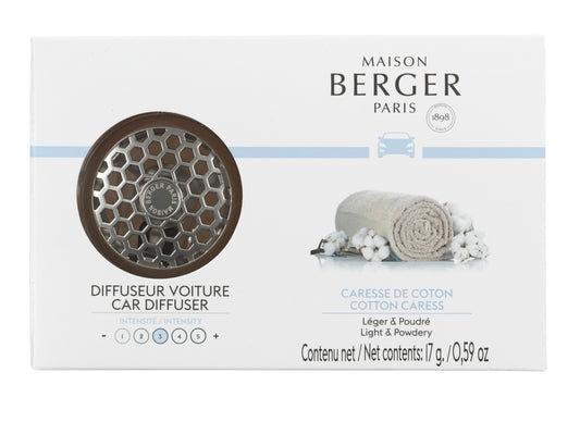 Maison Berger Honeycomb Car Diffuser Kit with Cotton Caress