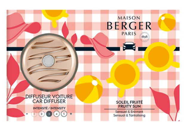 Maison Berger Estivale Car Diffuser Kit with Fruity Sun