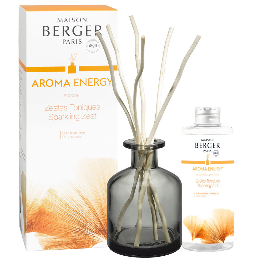 Maison Berger Aroma Energy Reed Diffuser – Moss Green, 180 mL