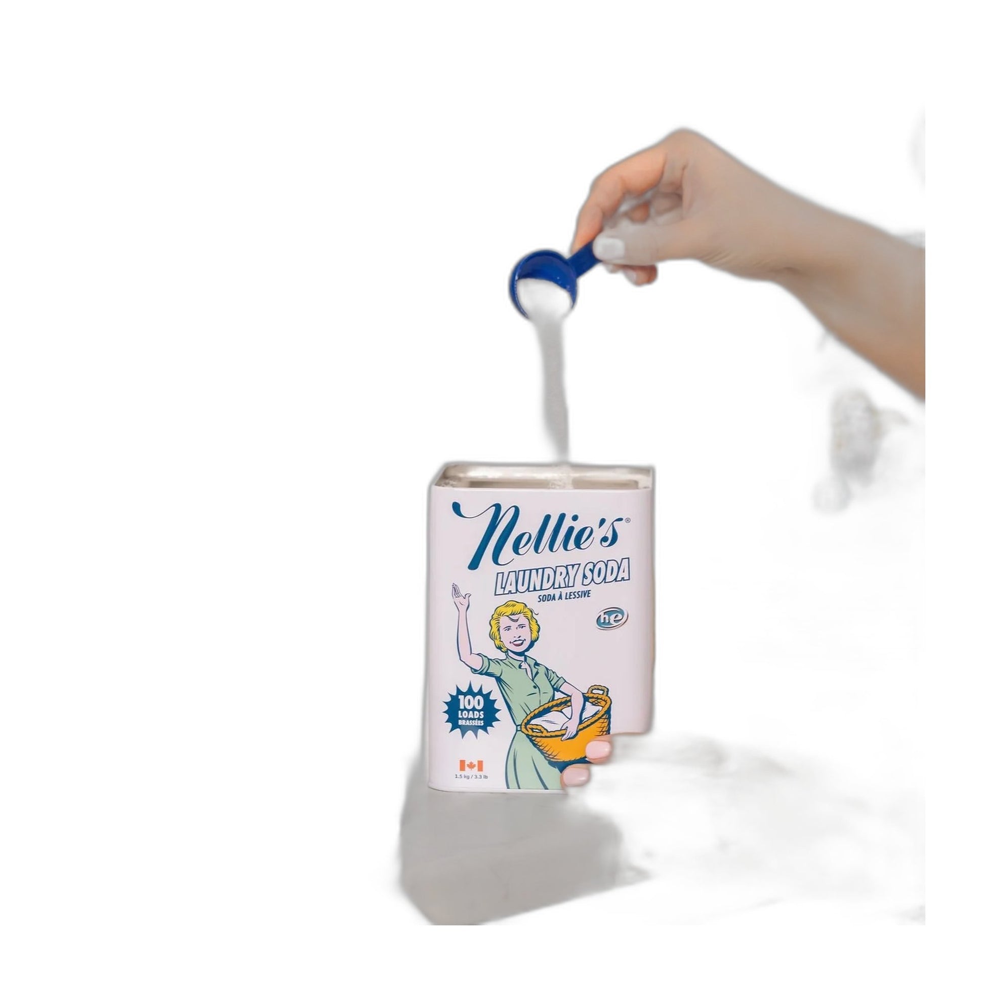 Nellie's Laundry Soda Tin, 100 Loads