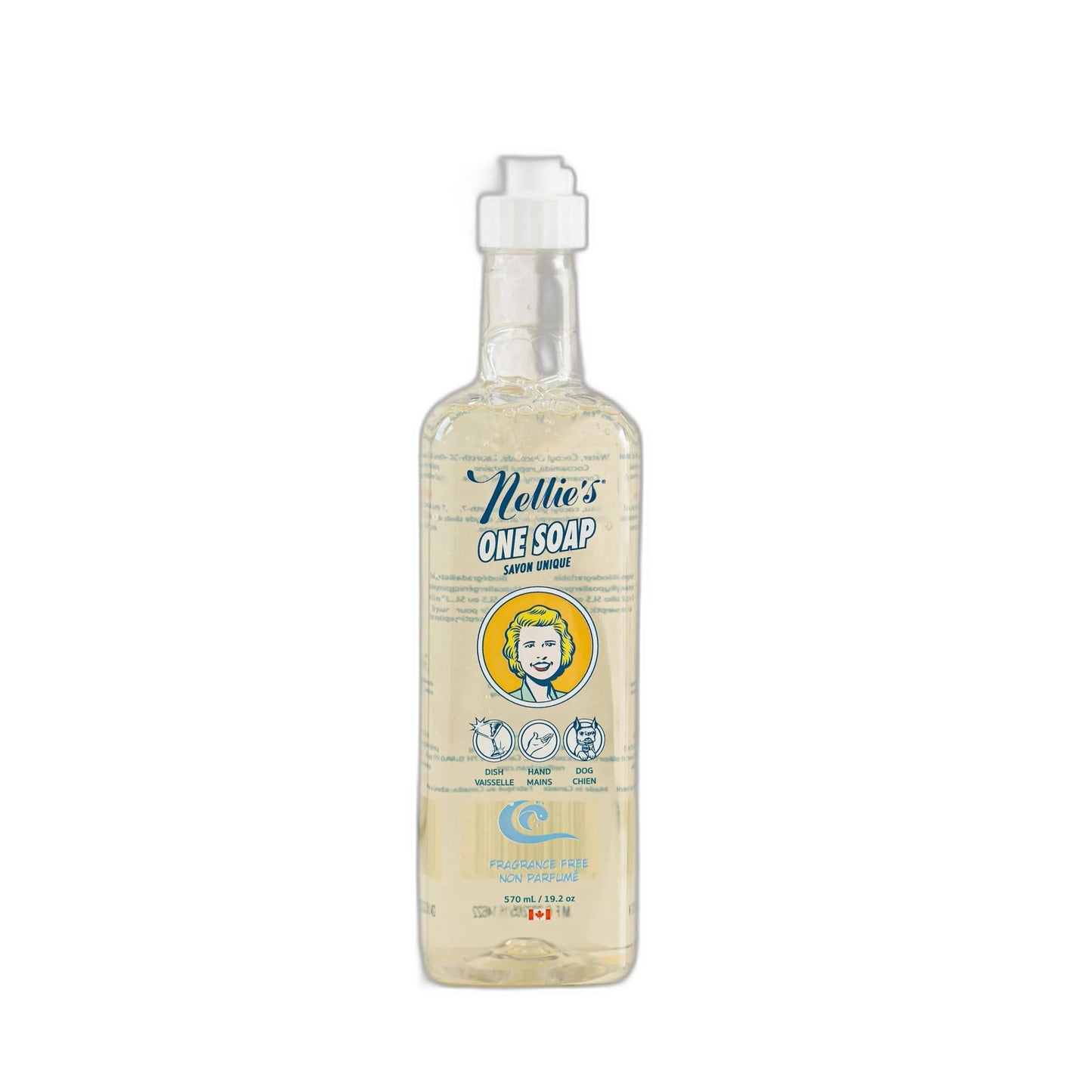 Nellie's One Soap, Fragrance Free 570 ml