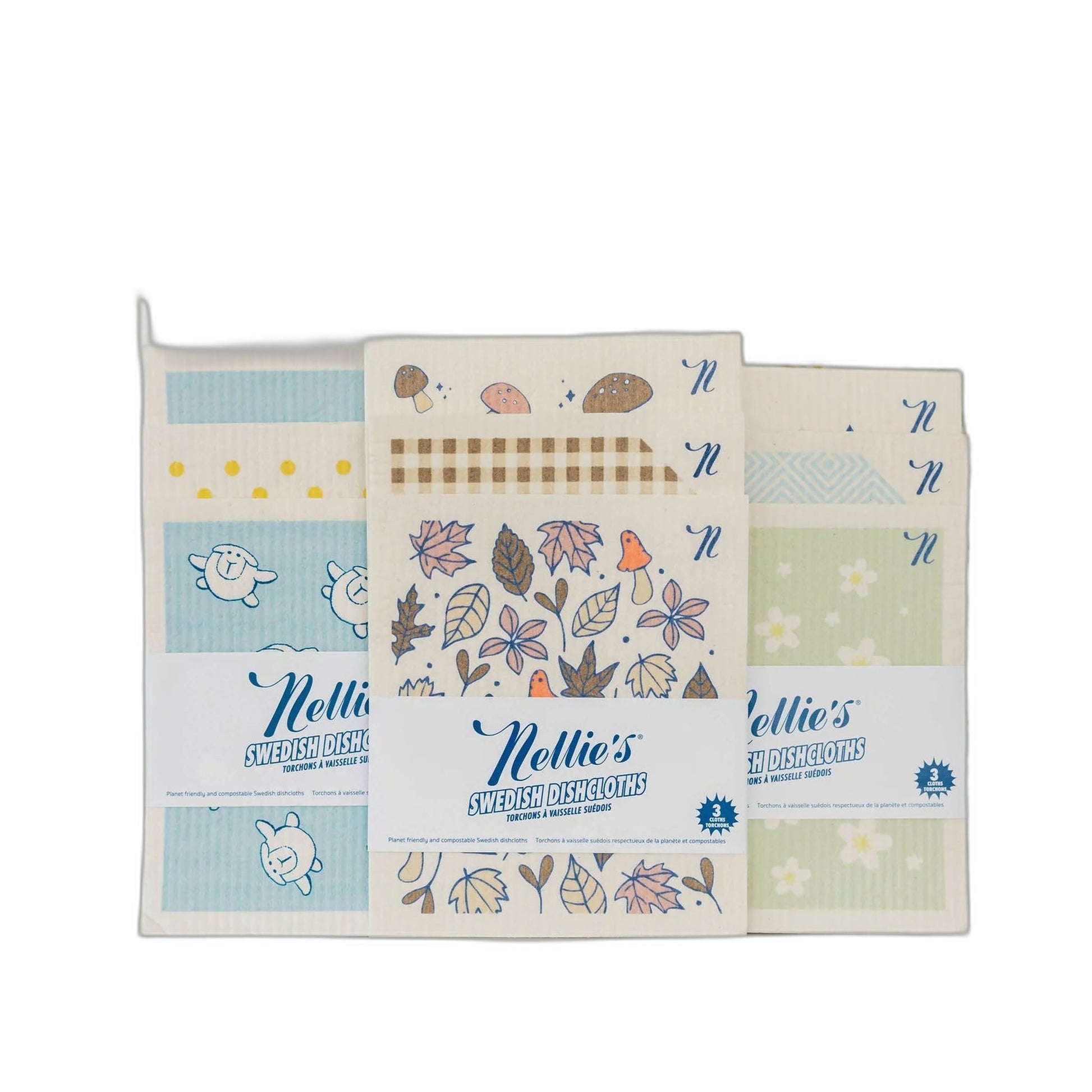 Nellie's Swedish Dish Cloths 3-Pack, Classic