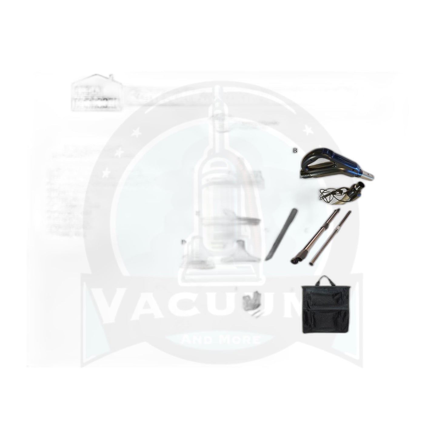 Clean Obsessed SEBO Central Vac Kit - 35' Pigtail Hose, 15" Black Powerhead