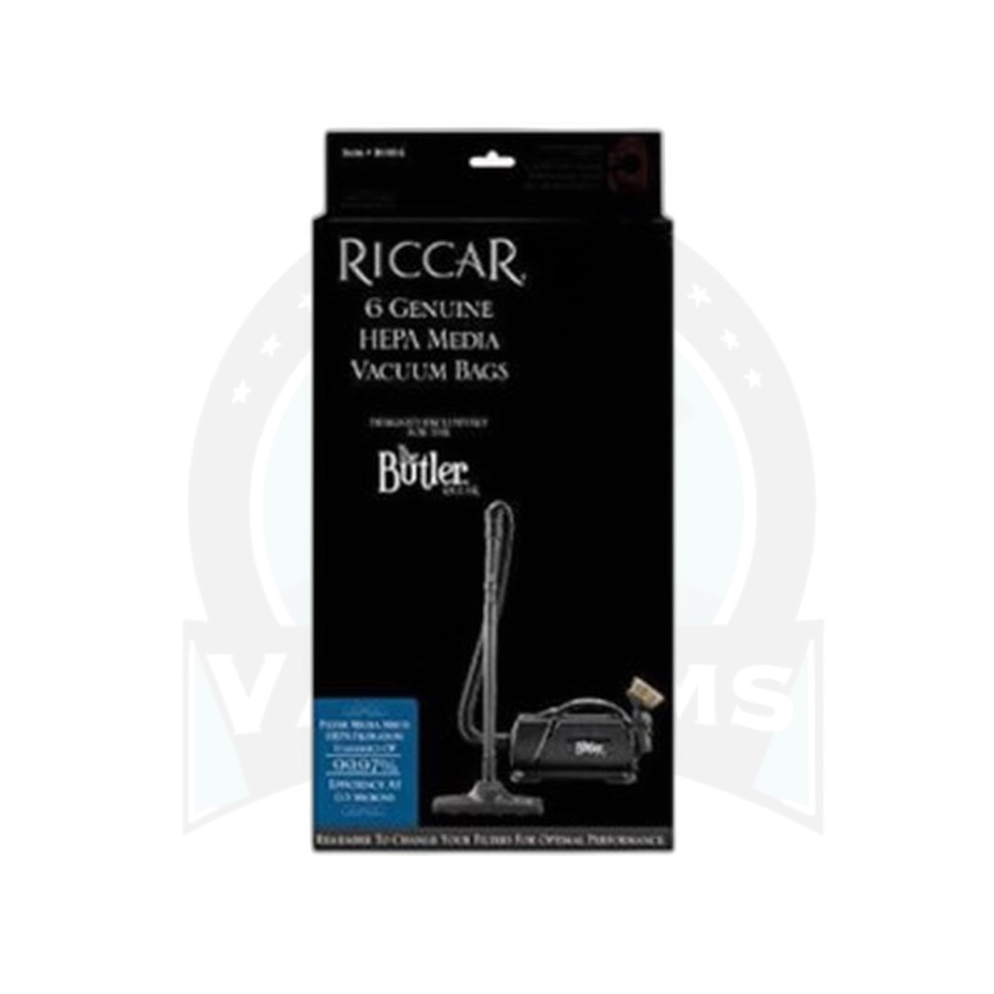 Riccar ROH-6 Type O HEPA Paper Bags for Butler, 6-Pack