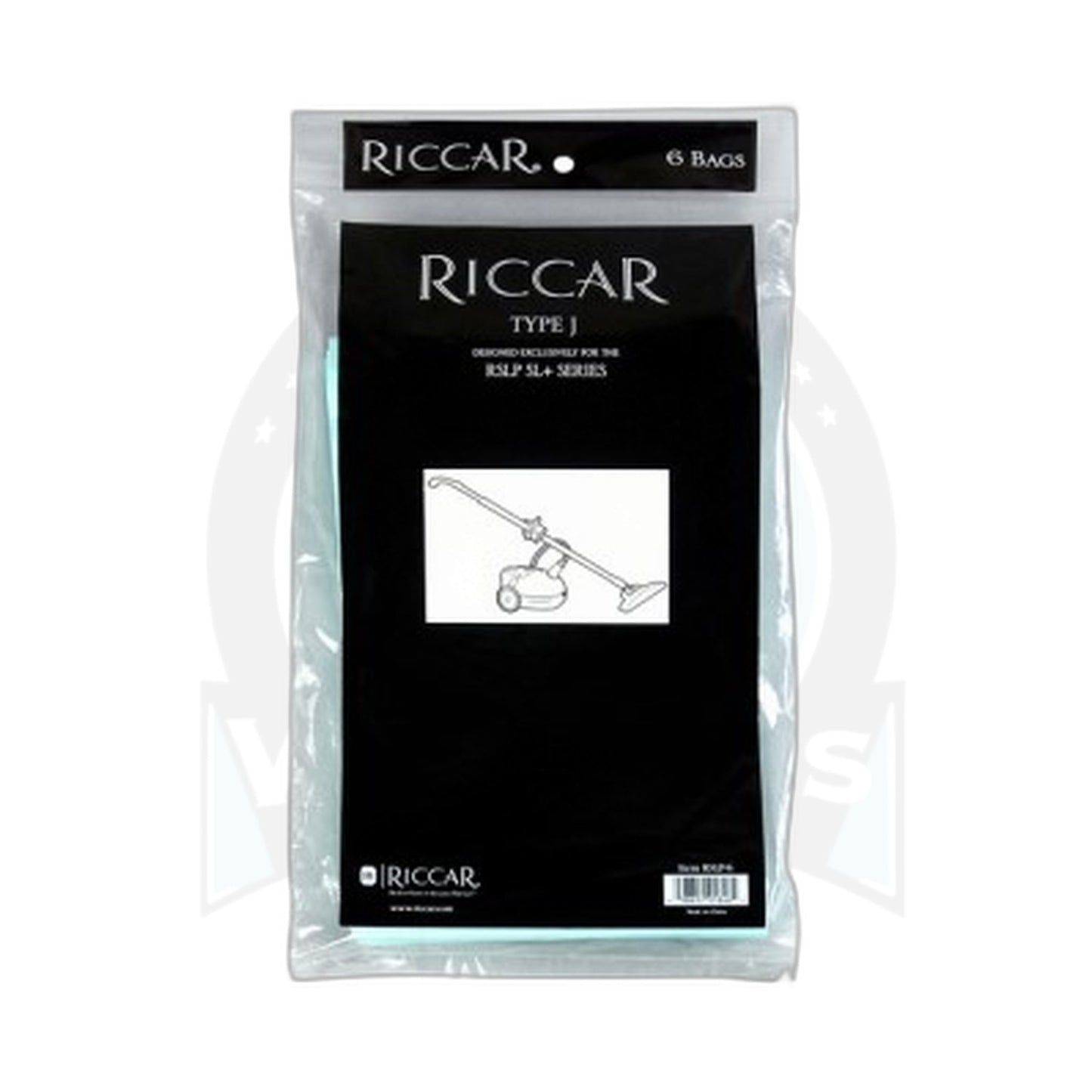 Riccar RSLP-6 SupraLite Canister Original Paper Bags, 6-Pack