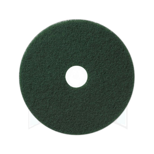 17" Green Scrub Floor Pads for Rotary Buffers