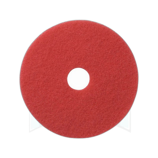20" Red Buffing Floor Pads - Case of 5 for Rotary Buffers