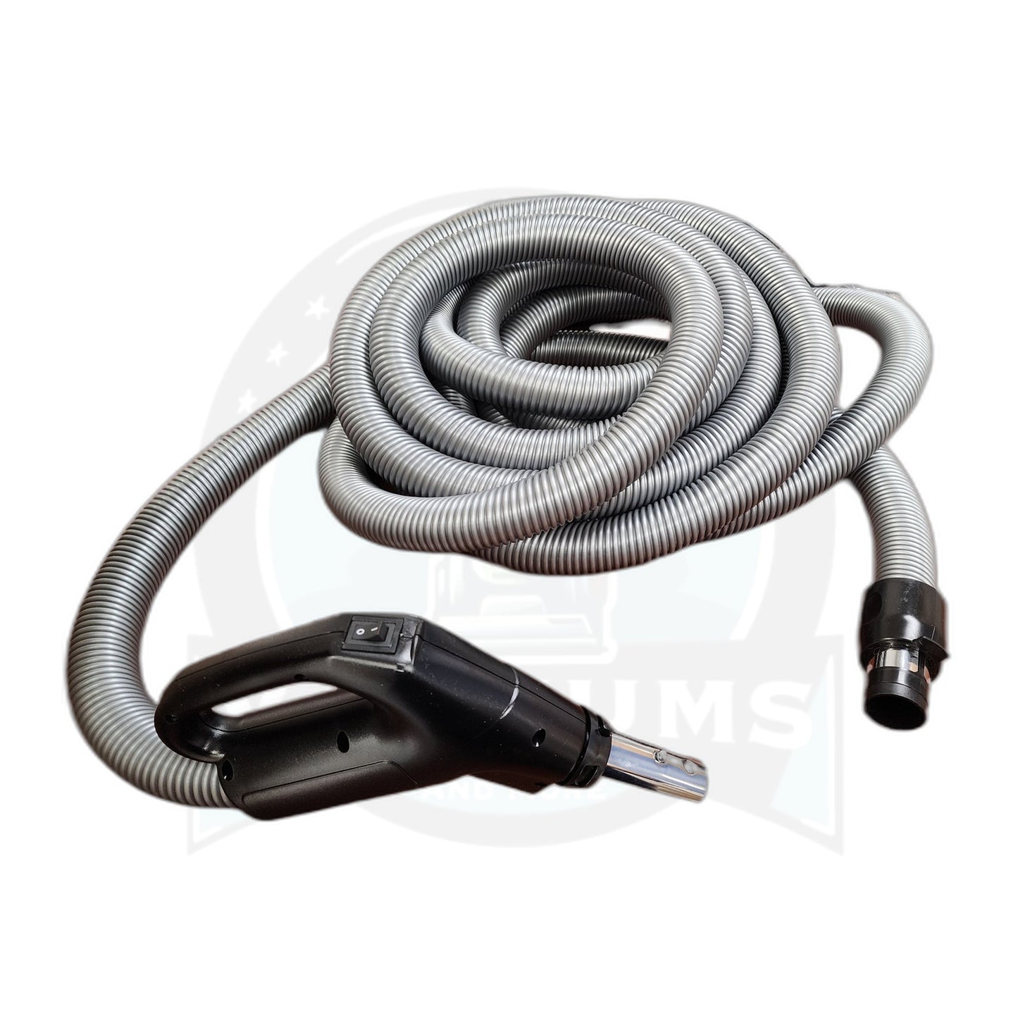 35 ft x 1-3/8 in Low-Voltage Crushproof Central Vacuum Hose, Silver