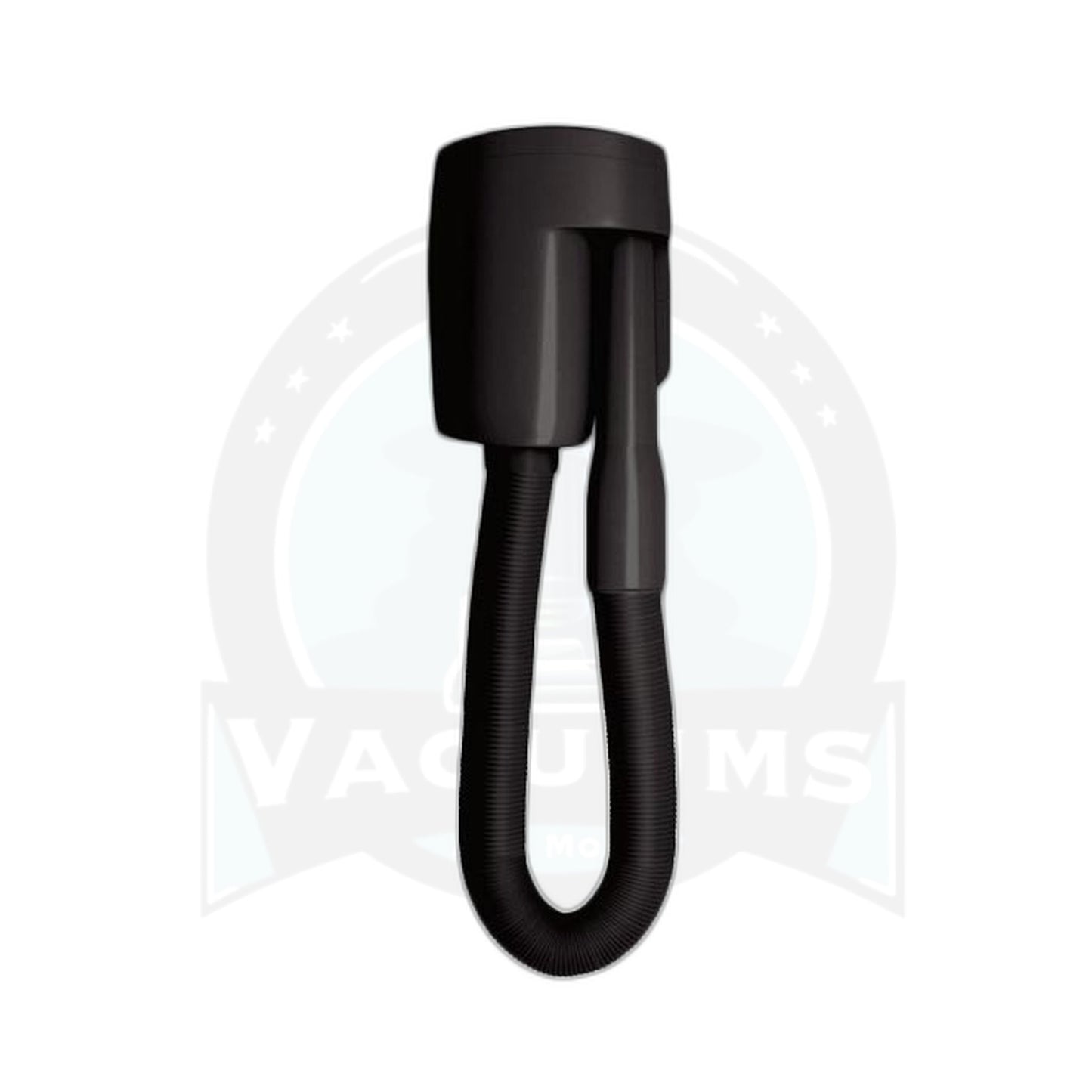WallyFlex Black Central Vacuum Auxiliary Valve with 13' Attached Hose
